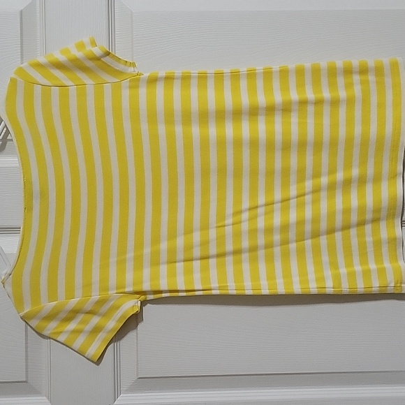 Ralph Lauren Yellow & White Striped Tee Logo NWOT Short Sleeve Size Large - Picture 5 of 8